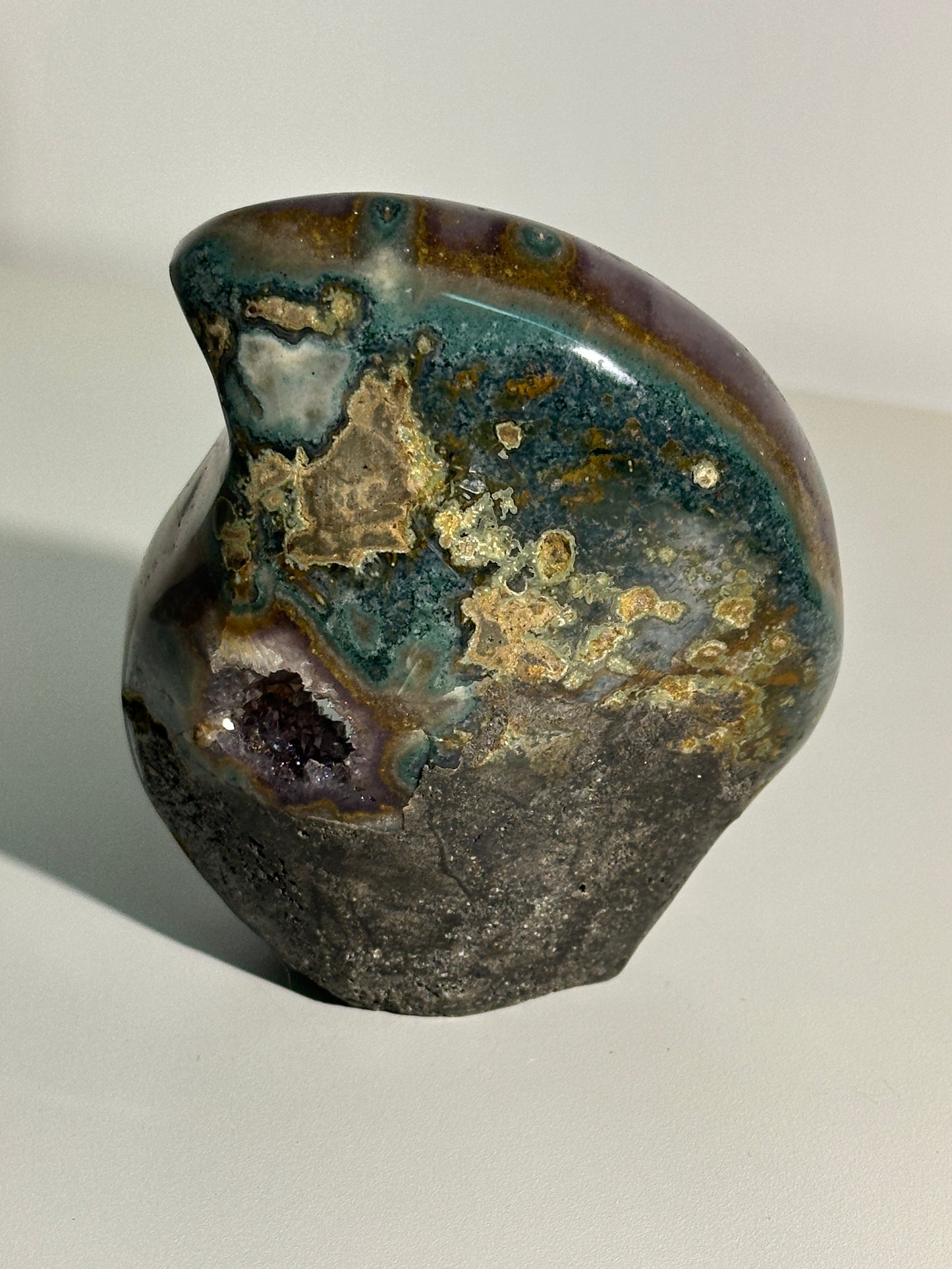 Agate Amethyst Geode Teardrop