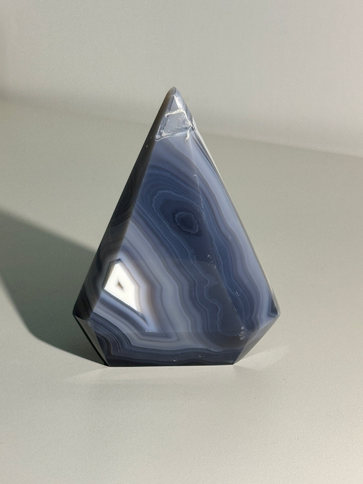 Agate Pyramid with Sand Quartz