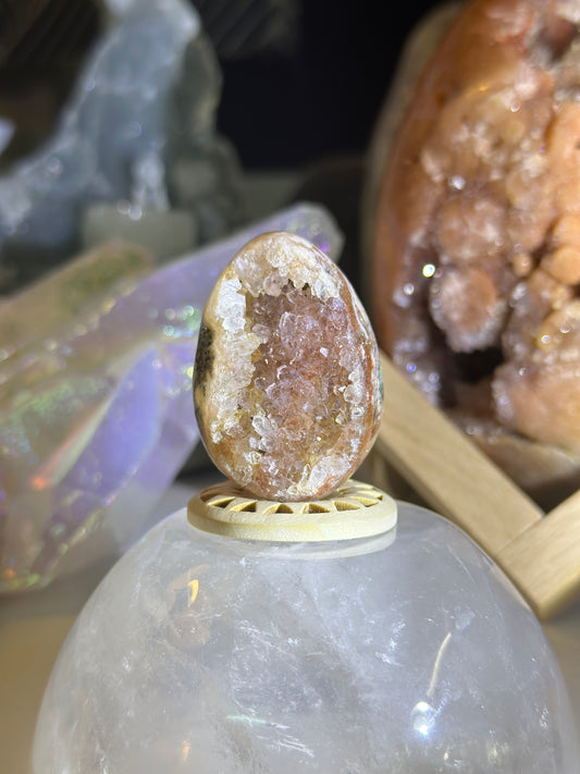 Agate Pink Quartz Polished Egg