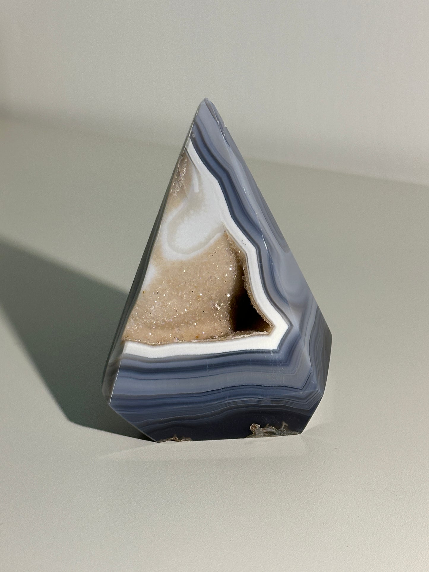 Agate Pyramid with Sand Quartz